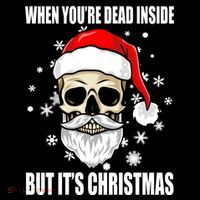 When Youre Dead Inside But Its Christmas Funny Skeleton Mousepad thumb 1