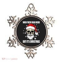 When Youre Dead Inside But Its Christmas Funny Skeleton Ornament thumb 0