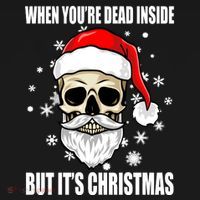 When Youre Dead Inside But Its Christmas Funny Skeleton Visor thumb 3