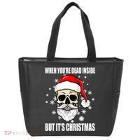 When Youre Dead Inside But Its Christmas Funny Skeleton Tote Bag thumb 0