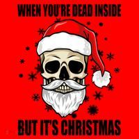 When Youre Dead Inside But Its Christmas Funny Skeleton Santa Hat thumb 1