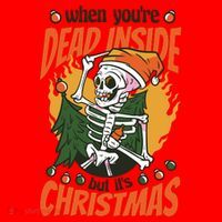 When You're Dead Inside But It's Christmas Santa Hat thumb 1