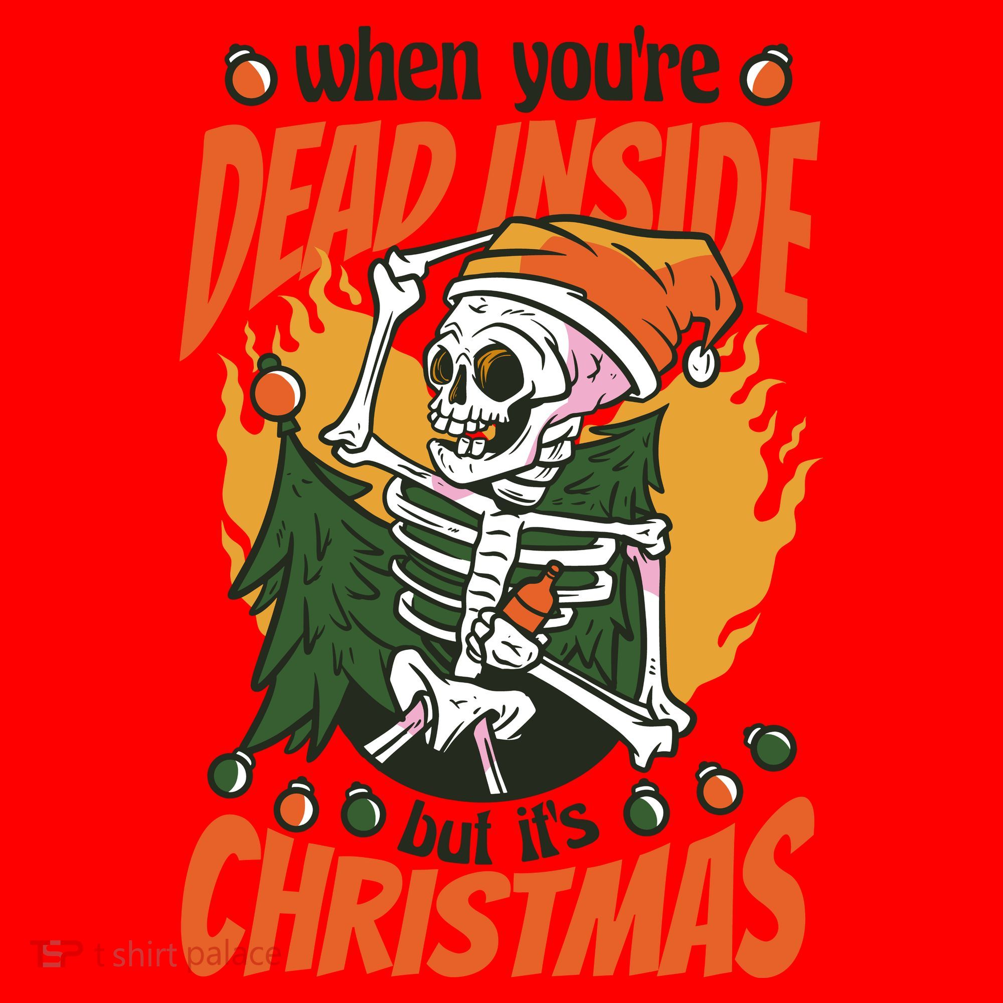 When You're Dead Inside But It's Christmas Santa Hat
