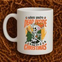 When You're Dead Inside But It's Christmas Coffee Mug thumb 2