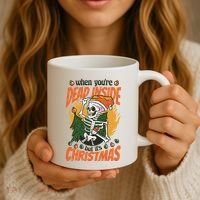 When You're Dead Inside But It's Christmas Coffee Mug thumb 3