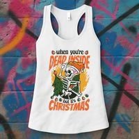 When You're Dead Inside But It's Christmas Women's Tank Top thumb 3