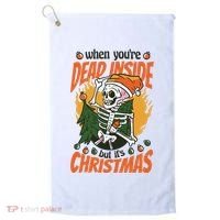 When You're Dead Inside But It's Christmas Golf Towel thumb 0