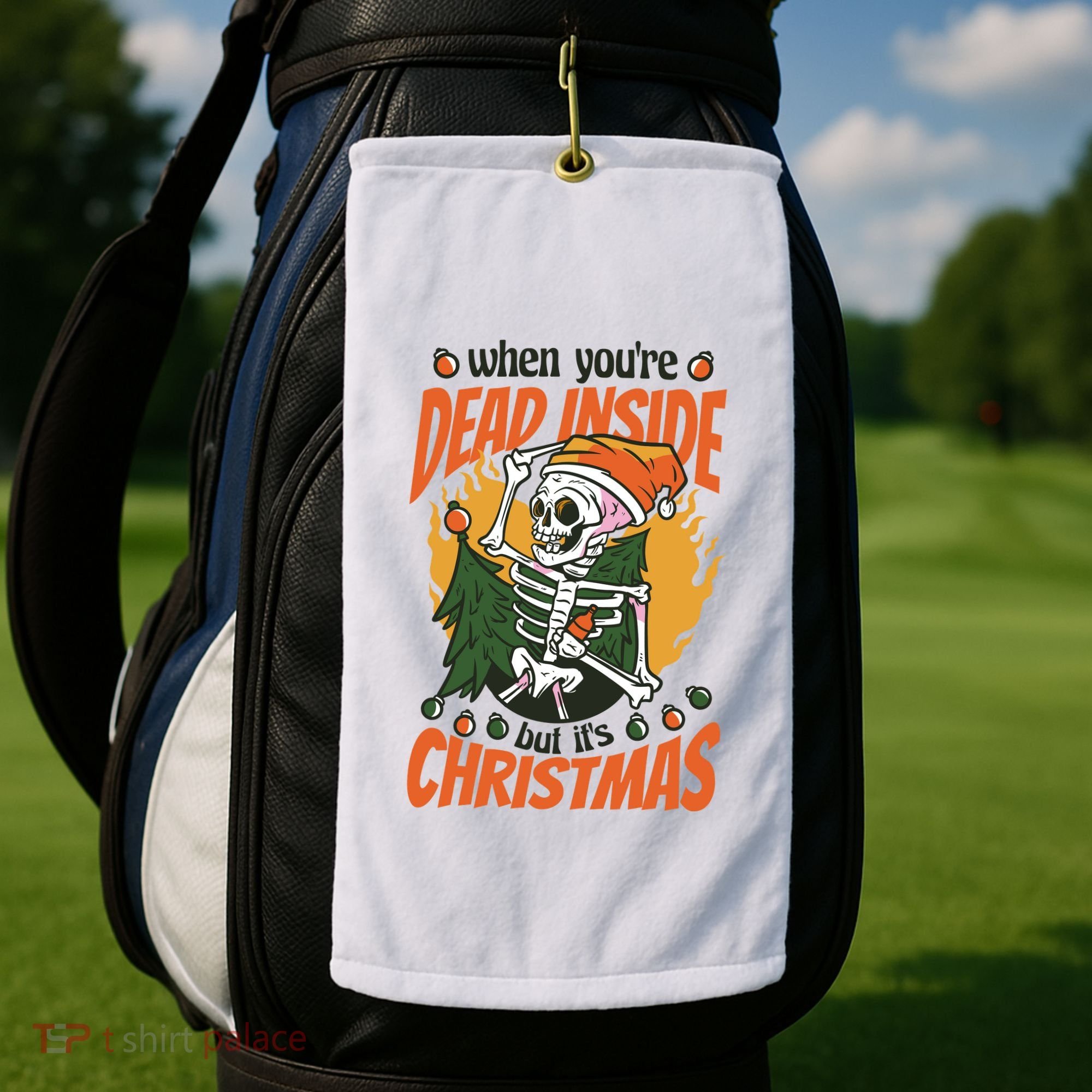 When You're Dead Inside But It's Christmas Golf Towel