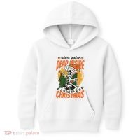 When You're Dead Inside But It's Christmas Kids Hoodie thumb 0