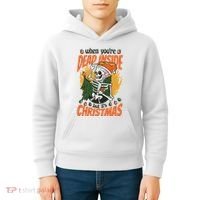 When You're Dead Inside But It's Christmas Kids Hoodie thumb 4