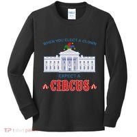 When You Elect A Clown Expect A Circus Anti Trump Kids Long Sleeve Shirt thumb 0