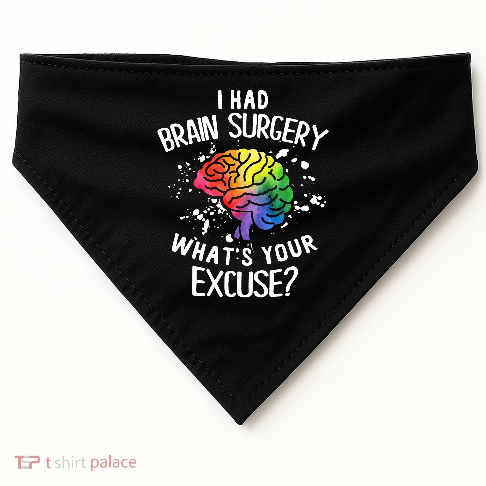 WhatS Your Excuse I Had Brain Surgery USA-Made Doggie Bandana