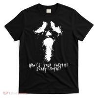 What's Your Favorite Scary Movie? Horror Ghost Halloween Costume T-Shirt thumb 0