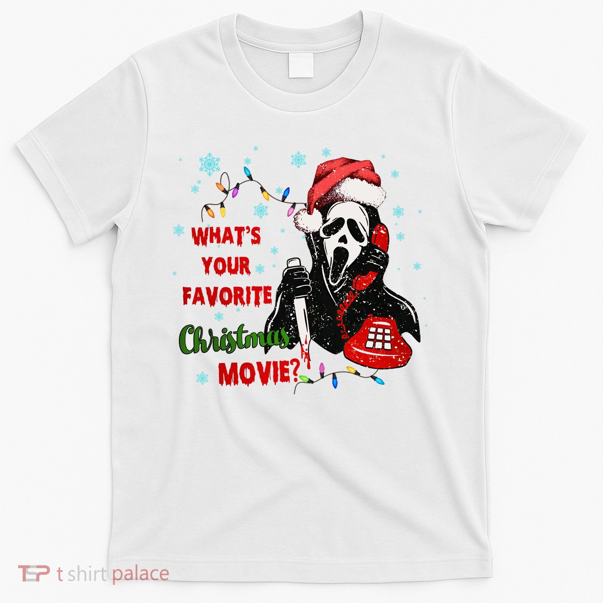What's Your Favorite Horror Movie Christmas Xmas Holiday Ghostface T-Shirt