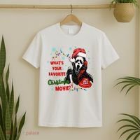 What's Your Favorite Horror Movie Christmas Xmas Holiday Ghostface T-Shirt thumb 2