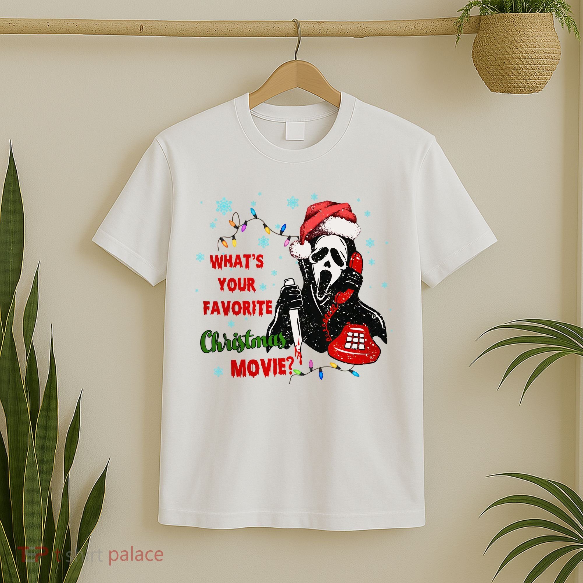 What's Your Favorite Horror Movie Christmas Xmas Holiday Ghostface T-Shirt
