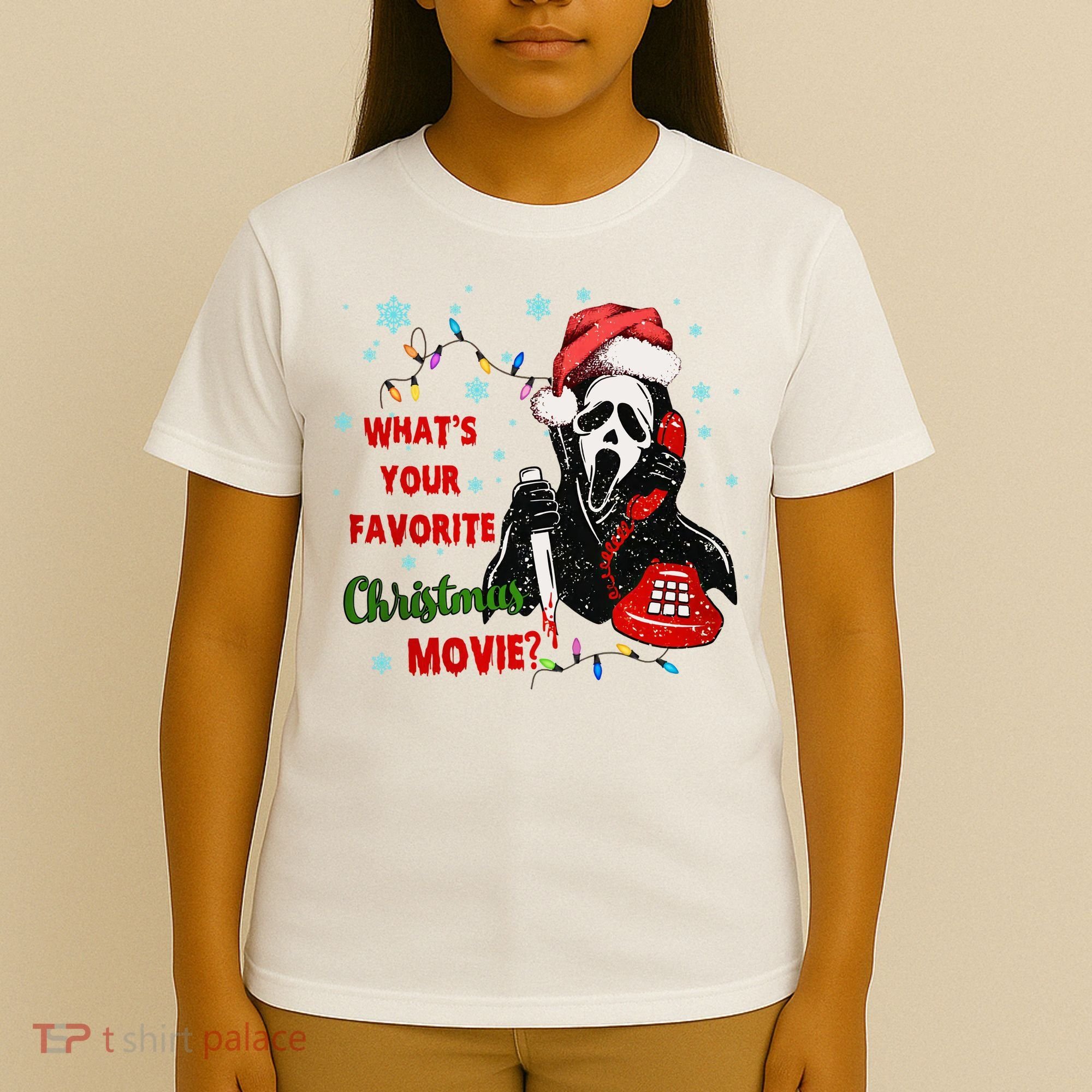 What's Your Favorite Horror Movie Christmas Xmas Holiday Ghostface T-Shirt