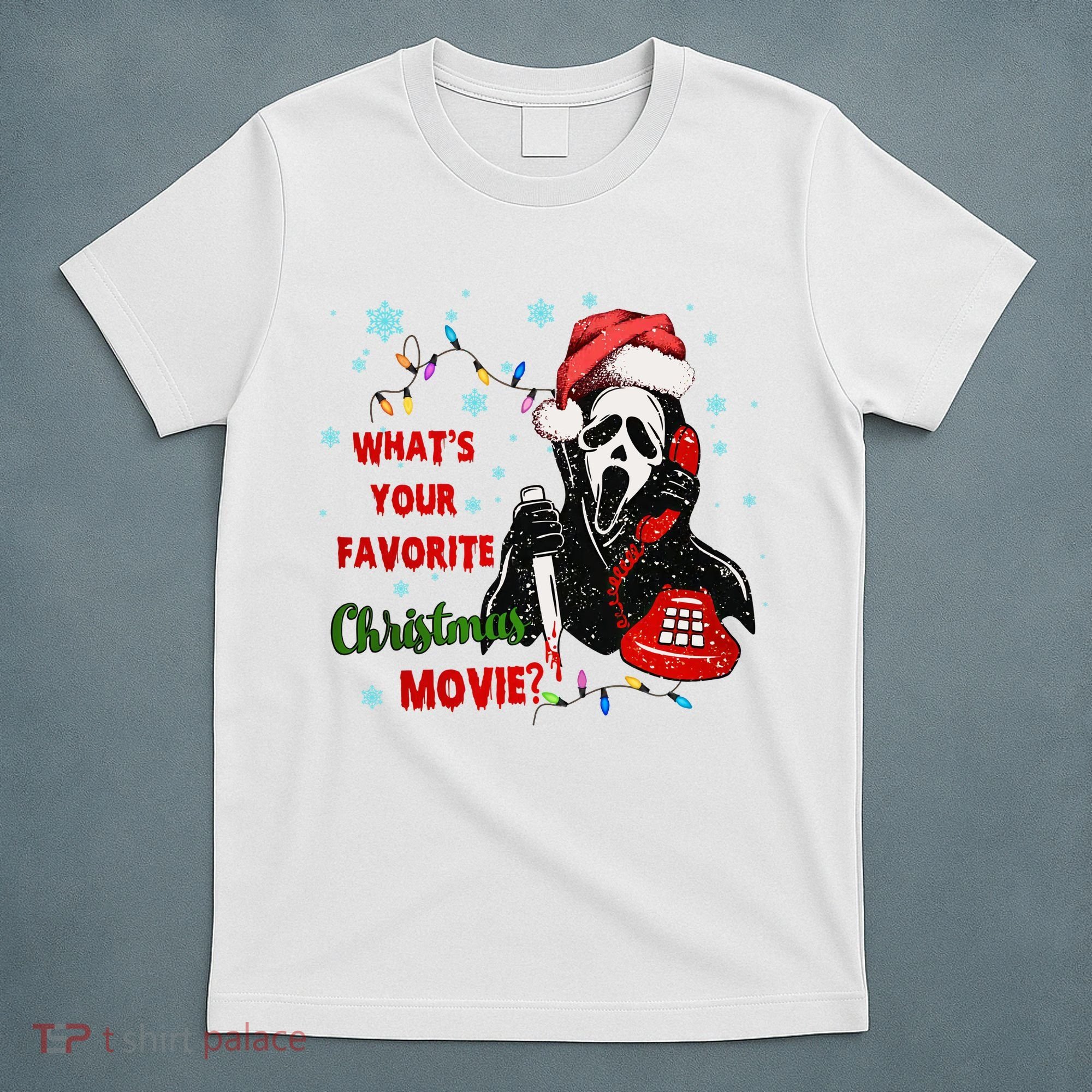 What's Your Favorite Horror Movie Christmas Xmas Holiday Ghostface T-Shirt