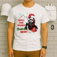 What's Your Favorite Horror Movie Christmas Xmas Holiday Ghostface T-Shirt thumb 6