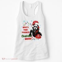 What's Your Favorite Horror Movie Christmas Xmas Holiday Ghostface Women's Tank Top thumb 0