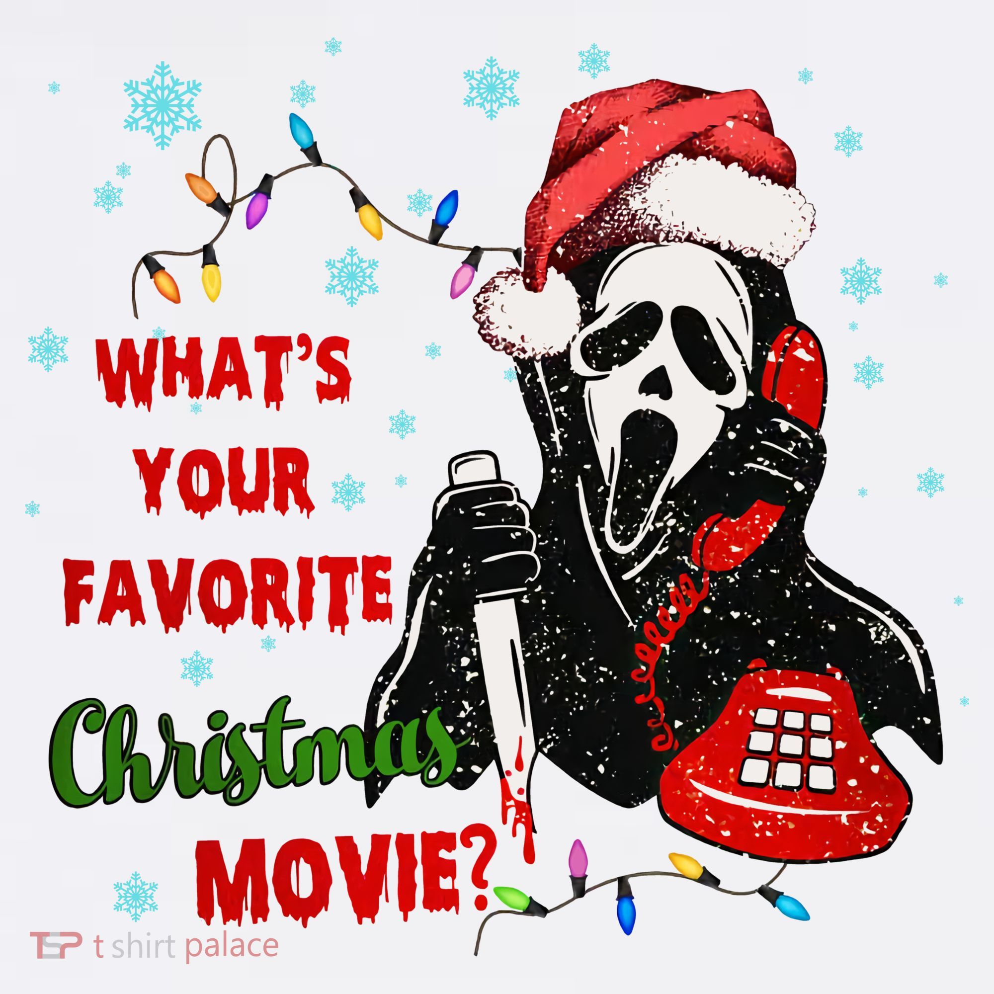 What's Your Favorite Horror Movie Christmas Xmas Holiday Ghostface Women's Tank Top