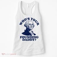 Whos Your Founding Daddy Funny George Washington Women's Tank Top thumb 0