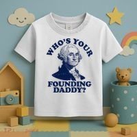 Whos Your Founding Daddy Funny George Washington Toddler T-Shirt thumb 3