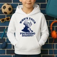 Whos Your Founding Daddy Funny George Washington Kids Hoodie thumb 2