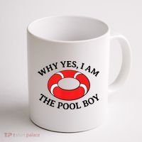 Why Yes I Am The Pool Boy Funny Swimming Accessories Gift Coffee Mug thumb 1