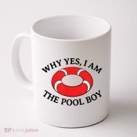 Why Yes I Am The Pool Boy Funny Swimming Accessories Gift Coffee Mug thumb 0