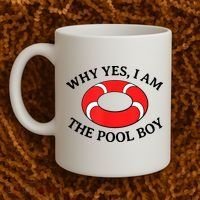 Why Yes I Am The Pool Boy Funny Swimming Accessories Gift Coffee Mug thumb 2