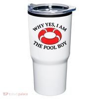 Why Yes I Am The Pool Boy Funny Swimming Accessories Gift Tumbler thumb 0