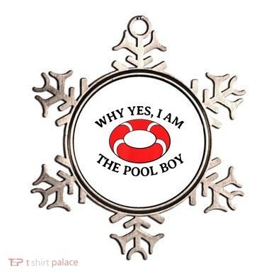 Why Yes I Am The Pool Boy Funny Swimming Accessories Gift Ornament