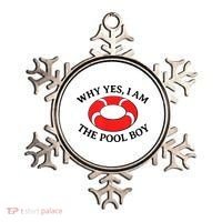Why Yes I Am The Pool Boy Funny Swimming Accessories Gift Ornament thumb 0