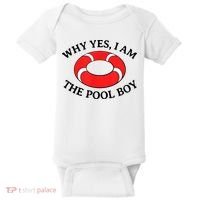 Why Yes I Am The Pool Boy Funny Swimming Accessories Gift Baby Bodysuit thumb 0