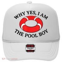 Why Yes I Am The Pool Boy Funny Swimming Accessories Gift Hat thumb 0