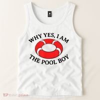 Why Yes I Am The Pool Boy Funny Swimming Accessories Gift Tank Top thumb 2