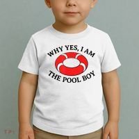 Why Yes I Am The Pool Boy Funny Swimming Accessories Gift Toddler T-Shirt thumb 2