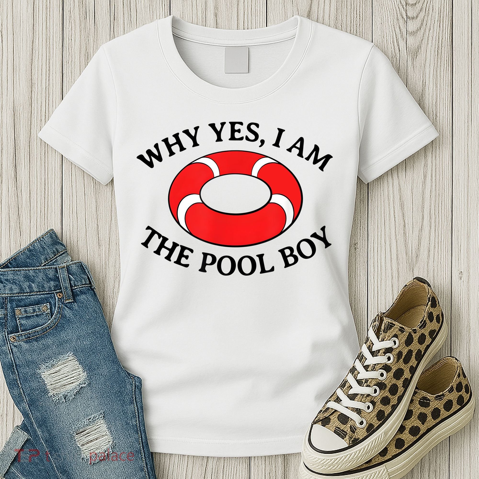 Why Yes I Am The Pool Boy Funny Swimming Accessories Gift Women's T-Shirt