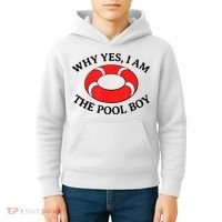 Why Yes I Am The Pool Boy Funny Swimming Accessories Gift Kids Hoodie thumb 4