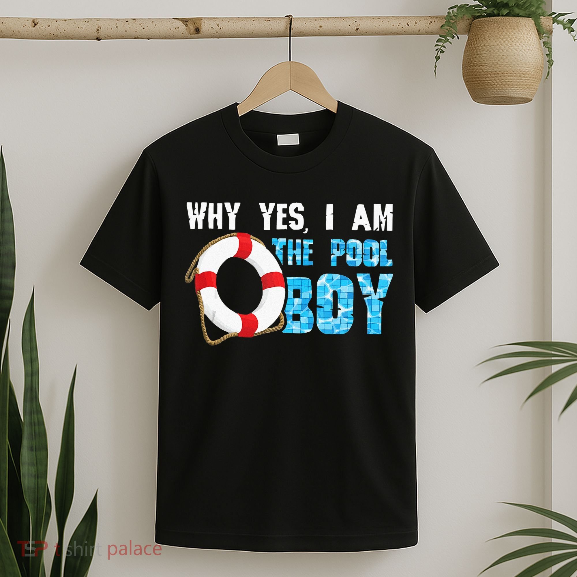 Why Yes I Am The Pool Boy Funny Swimmer Swimming Swim Gift T-Shirt