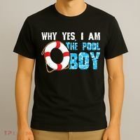 Why Yes I Am The Pool Boy Funny Swimmer Swimming Swim Gift T-Shirt thumb 3