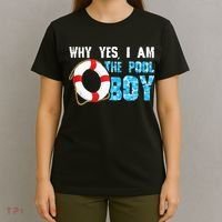 Why Yes I Am The Pool Boy Funny Swimmer Swimming Swim Gift T-Shirt thumb 4