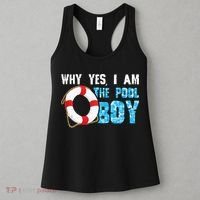 Why Yes I Am The Pool Boy Funny Swimmer Swimming Swim Gift Women's Tank Top thumb 3