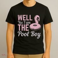 Well Yes I Am The Pool Boy T-Shirt thumb 3