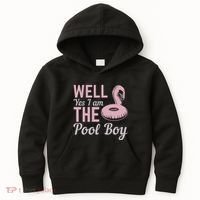 Well Yes I Am The Pool Boy Kids Hoodie thumb 0
