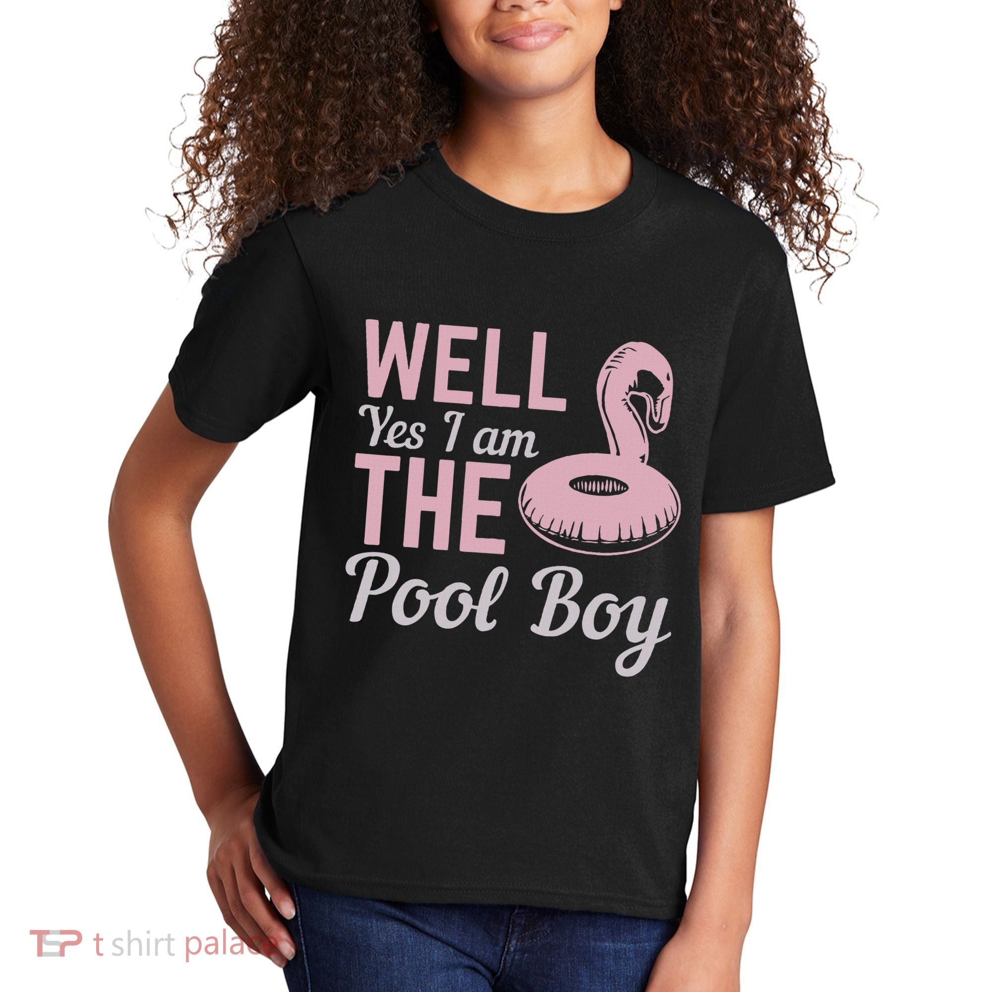 Well Yes I Am The Pool Boy Kids T-Shirt