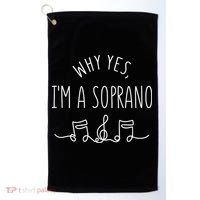 Why Yes I'm A Sopranino Musical Golf Towel thumb 0