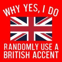 Why Yes I Do Randomly Use A British Accent Funny Graphic Gift Santa Hat thumb 1
