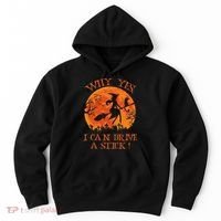 Why Yes I Drive A Stick Halloween Witch Hoodie thumb 0